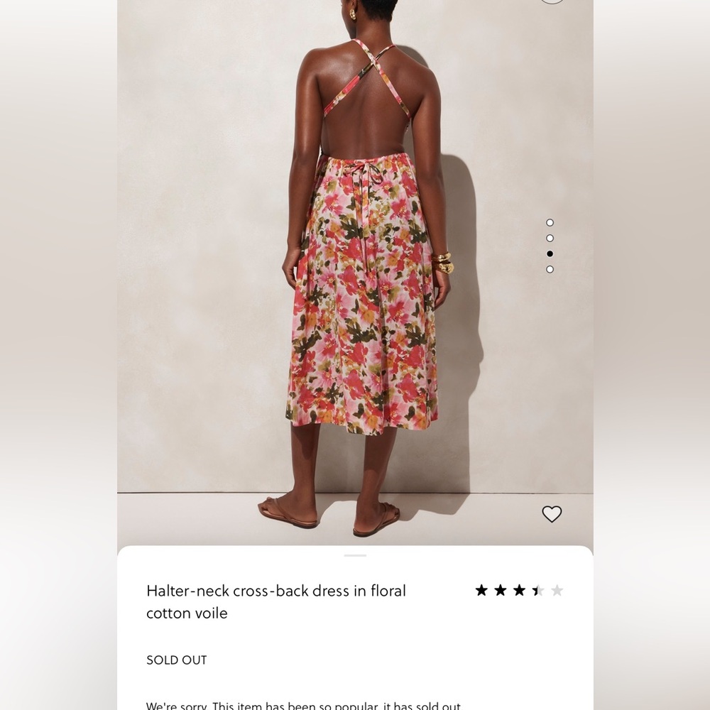 J. Crew halter back dress in voile